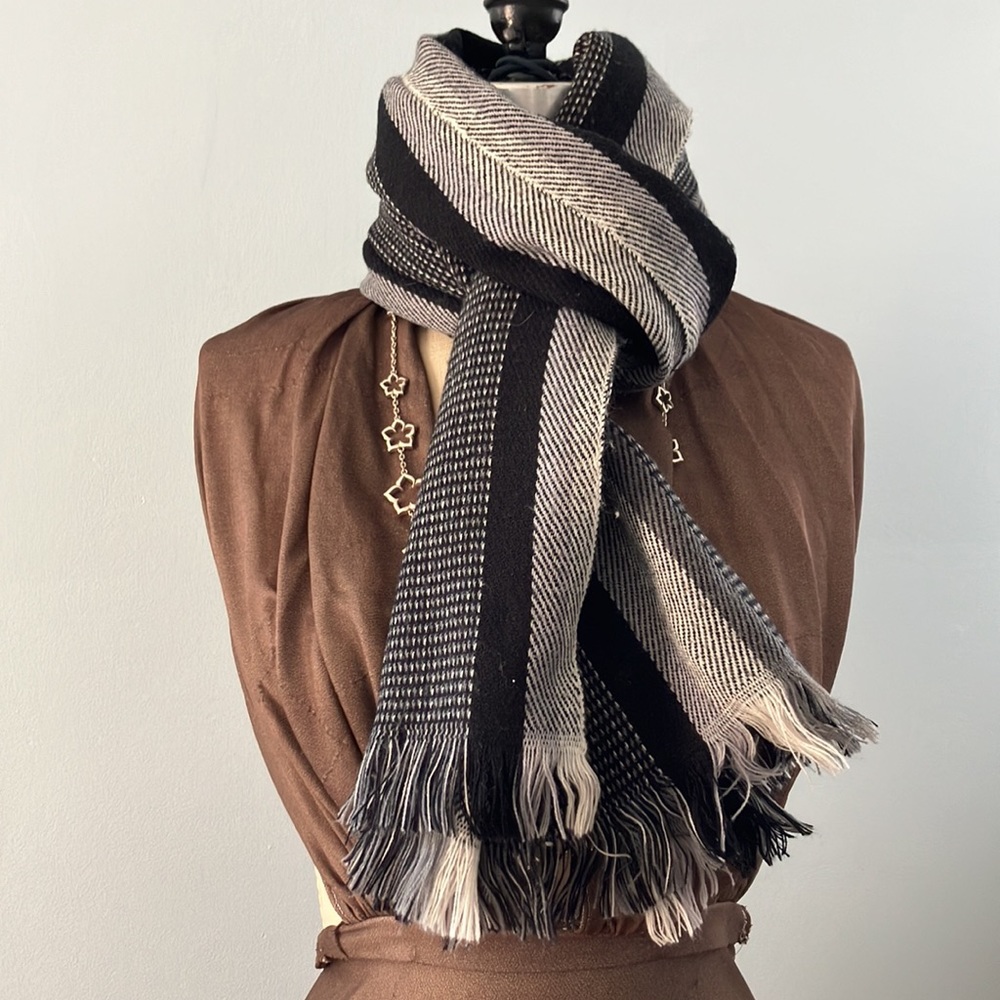 Ben Goodman Black White & Grey Scarf